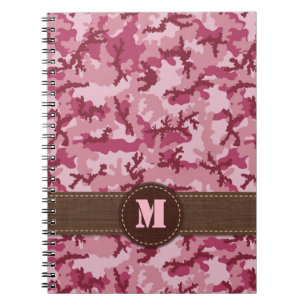 Roze camouflage notitieboek