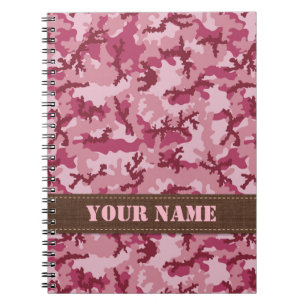 Roze camouflage notitieboek
