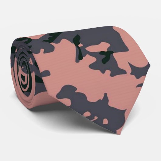 Roze Camouflage ontwerp Stropdas (Opgerold)