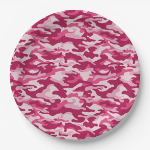 Roze Camouflage Papieren Bordje