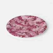 Roze camouflage papieren bordje (Gekanteld)