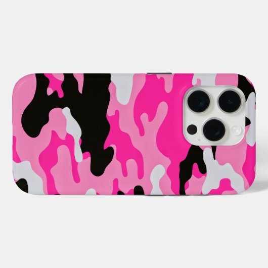 Roze Camouflage Patroon Case-Mate iPhone Case (Achterkant (horizontaal))