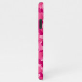 Roze camouflage, persoonlijke naamlabel iPhone hoesje (Rechterkant)