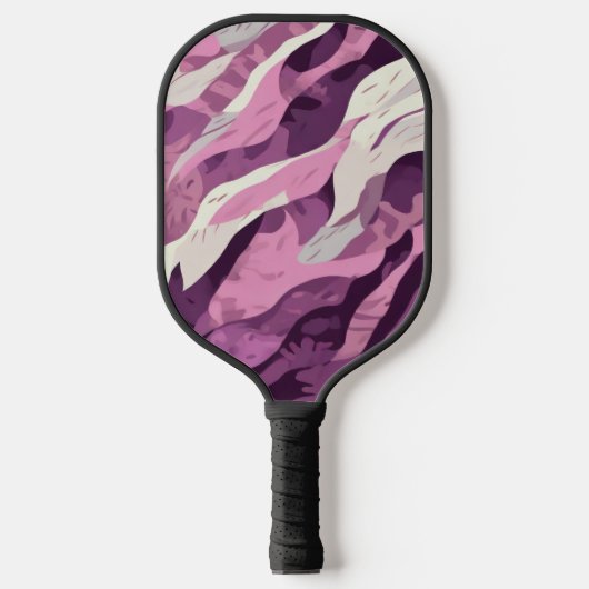 Roze camouflage pickleball paddle (Voorkant)