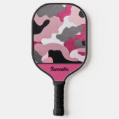Roze Camouflage Pickleball Paddles (Achterkant)