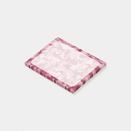Roze camouflage post-it® notes (Schuin)