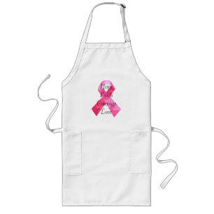 Roze Camouflage Ribbon Faith Apron Lang Schort