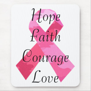 Roze Camouflage Ribbon Faith Muismat
