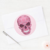 Roze camouflage schedel Stickers (Envelop)