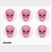 Roze camouflage schedel Stickers (Vel)