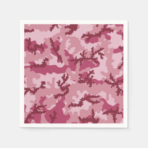 Roze camouflage servet
