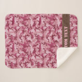 Roze camouflage sherpa deken (Voorkant (horizontaal))