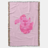 Roze Camouflage Silhouette Bunny Throw Blanket Deken (Voorkant Verticaal)
