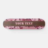 Roze camouflage skateboard (Horizontaal)