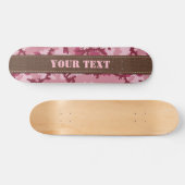 Roze camouflage skateboard (Horizontaal)