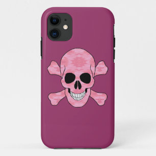 Roze Camouflage Skull en Crossbones iPhone 5 Hoesj iPhone 11 Hoesje