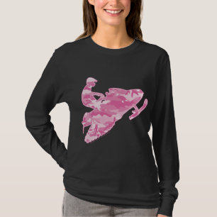 Roze Camouflage Snowmobiler T-shirt