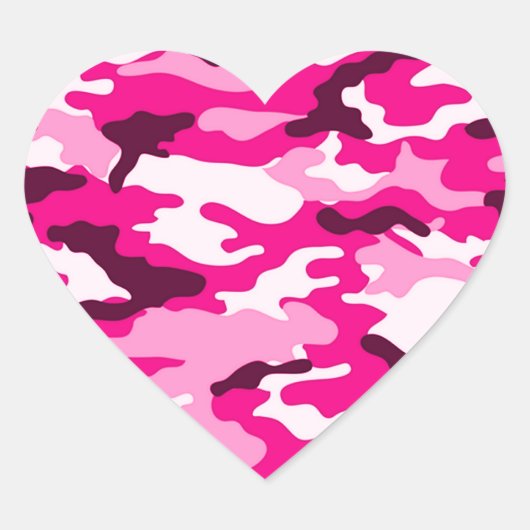 Roze camouflage Sticker (Voorkant)