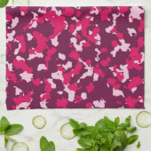 Roze Camouflage Theedoek (Gevouwen)