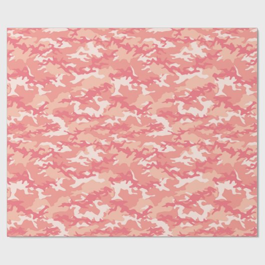 Roze Camouflage-verpakkingspapier Cadeaupapier (Vlak)