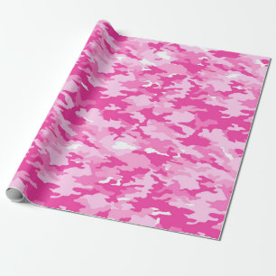 Roze Camouflagepatroon – Borstkankerbewustzijn Cadeaupapier