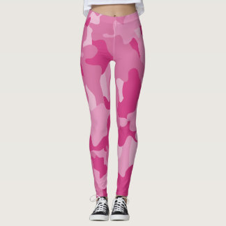Roze Camouflagepatroon Leggings