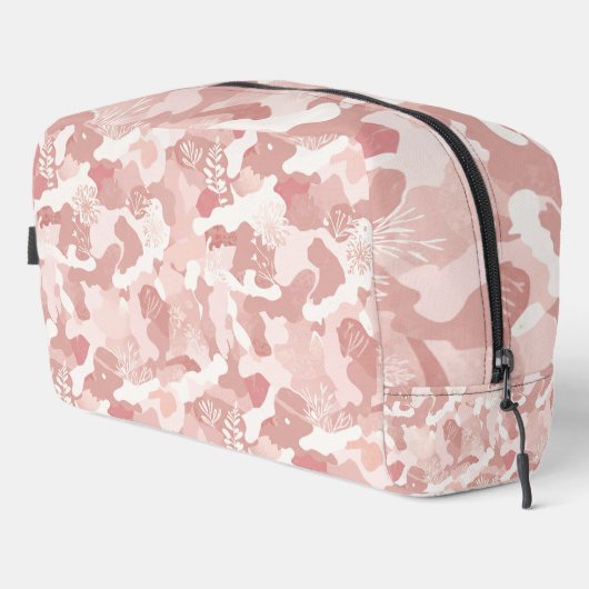 Roze Camouflagepatroon Toilettasje (Rechterhoek)