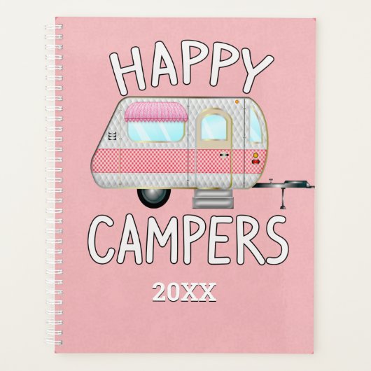 Roze Camper, Happy Campers Planner (Voorkant)