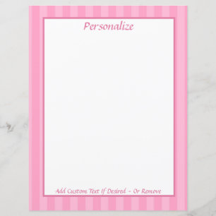Roze Candy Cane Cute Persoonlijk Briefpapier