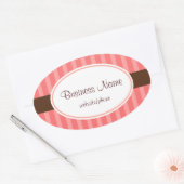 Roze Candy Gestreepte Stickers (Envelop)