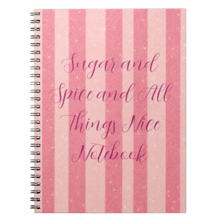 Roze Candy Stripe Notitieboek