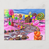 Roze Candyland Briefkaart (Voorkant)