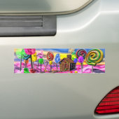 Roze Candyland Bumpersticker (Op auto)