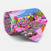 Roze Candyland Stropdas (Opgerold)