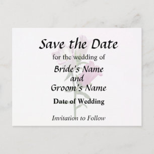 Roze Canterbury Bells Aankondigingskaart