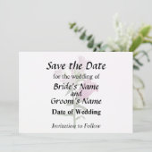 Roze Canterbury Bells Save The Date (Staand voorkant)