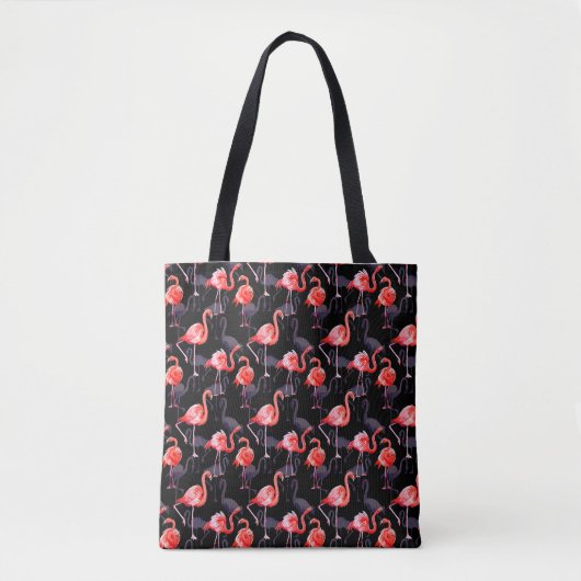 Roze Canvas tas Flamingos (Voorkant)