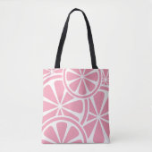 Roze Canvas tas van grapefruitjes (Voorkant)