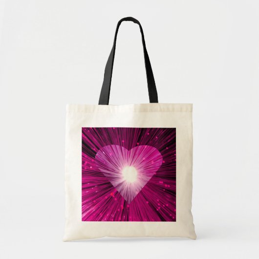 Roze canvas tas van het hart (Voorkant)