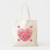 Roze Canvas tas van het hart (Voorkant)