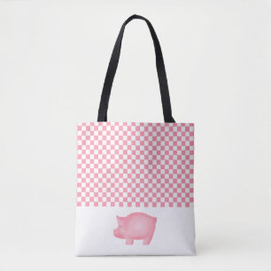 Roze Canvas tas voor All-Over Print Pig