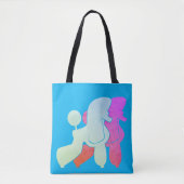 Roze Canvas tas voor moderne illustratie met roest (Voorkant)