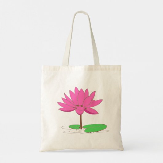 Roze Canvas tas Water Lily (Achterkant)