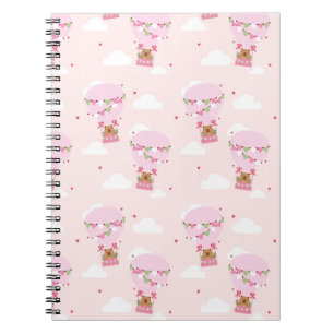 Roze Capybara Teddy Ballon Notitieboek