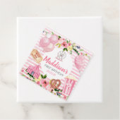 Roze carnaval Birthday Sticker Bedankjes Labels (In situ)