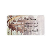 Roze carrousel in Parijs, Frankrijk, Trocadero Etiket (Voorkant)