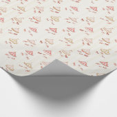 Roze Carrousel Verpakkingsdocument Cadeaupapier (Hoek)