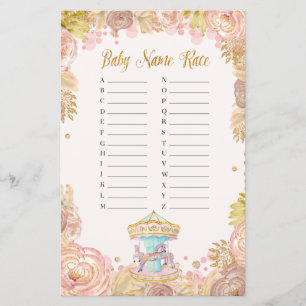 Roze Carrouselnaam Baby Race