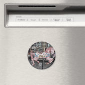 Roze carrouselpaard magneet (Insitu (Vaatwasser))