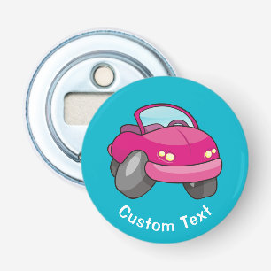 Roze Cartoon Auto flesopening Button Flesopener
